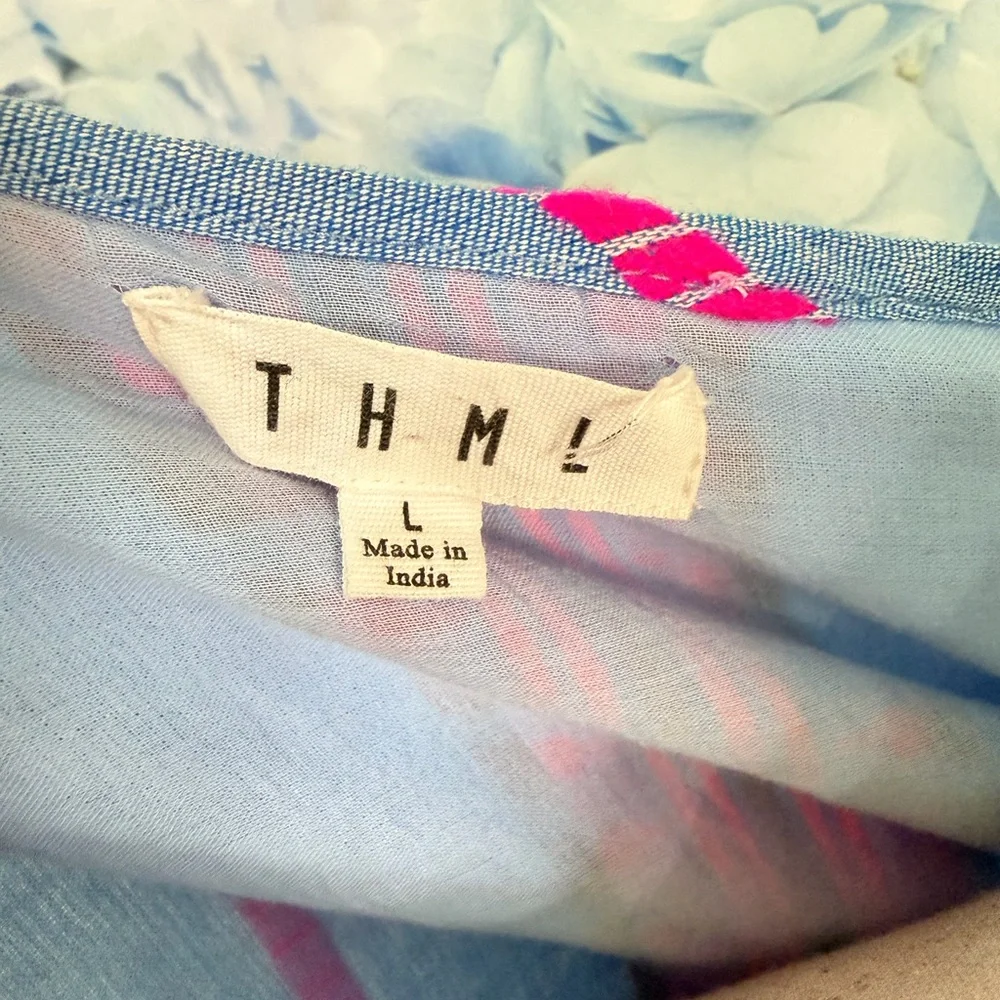 THML Pink and Blue Striped Mini Dress - Picture 10 of 14